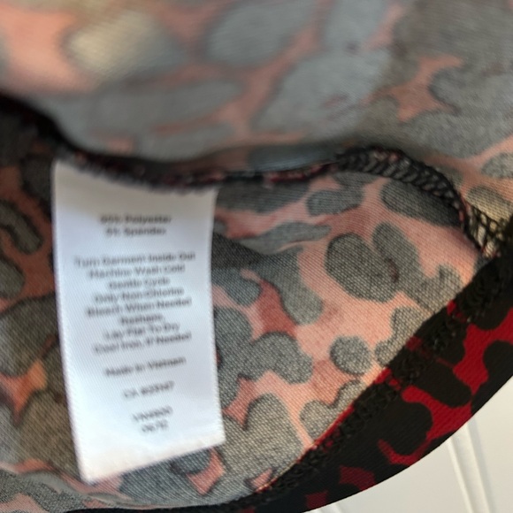 Talbots Black and Red Leopard Print Blouse - Picture 4 of 4